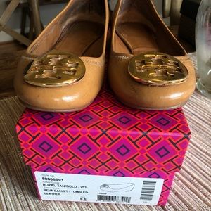 Tory Burch Reva Ballet-Tan Size 8.5